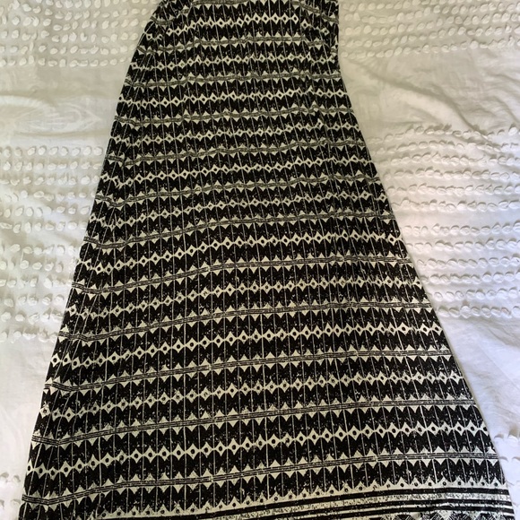 Strapless summer dress.  White & black - Picture 2 of 6